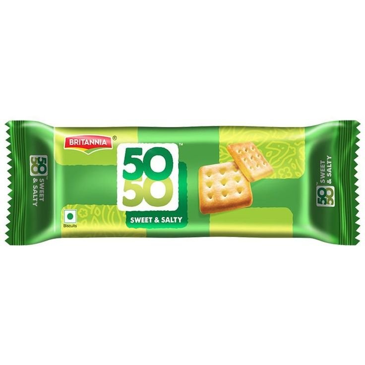 Britannia 50-50 Biscuits – Sweet & Salty Crunchy Snack