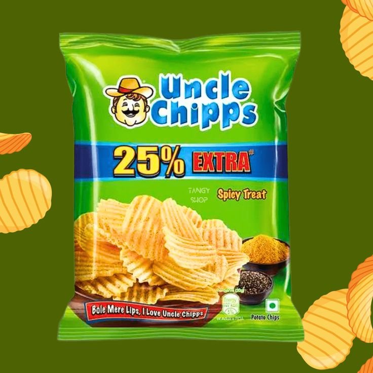 Uncle Chipps Potato Chips – Spicy Treat (Green Pack)