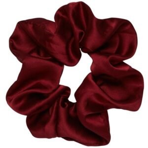 Wine Silky Scrunchie – Soft & Stylish Hair Tie