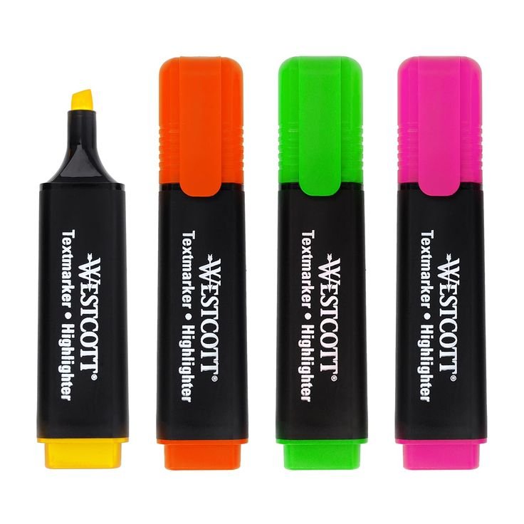 5 Colour Highlighter Set – Bright & Smooth Marking